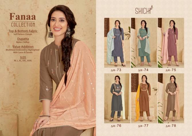 Shichi Fanaa Wholesale Kurti With Bottom Dupatta Collection